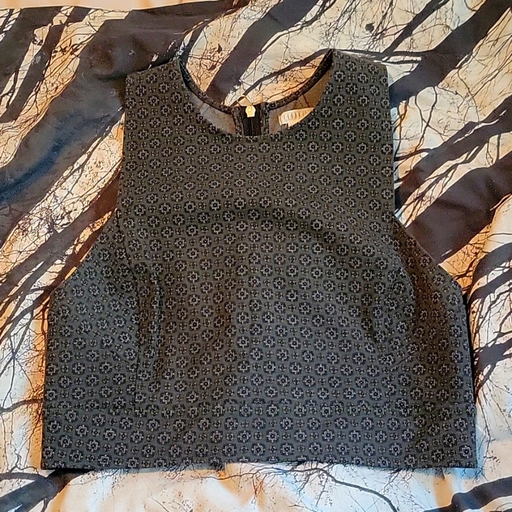 UO Cooperative Green Patterened Crop Top